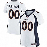 Women Nike Denver Broncos Customized White Team Color Stitched NFL Game Jersey,baseball caps,new era cap wholesale,wholesale hats